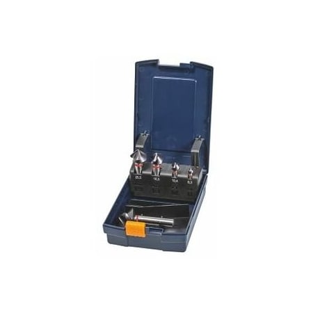 Garant 5 Pc Master SteelHT Countersink with 3 Drive Flats Set, 90 Deg, TiAlN Coated, 6.3 mm to 25 mm 150356 5